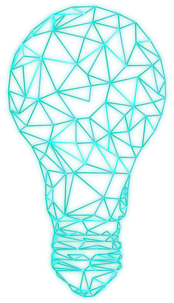 neonzöld villanykörte, ami a tudást szimbolizálja